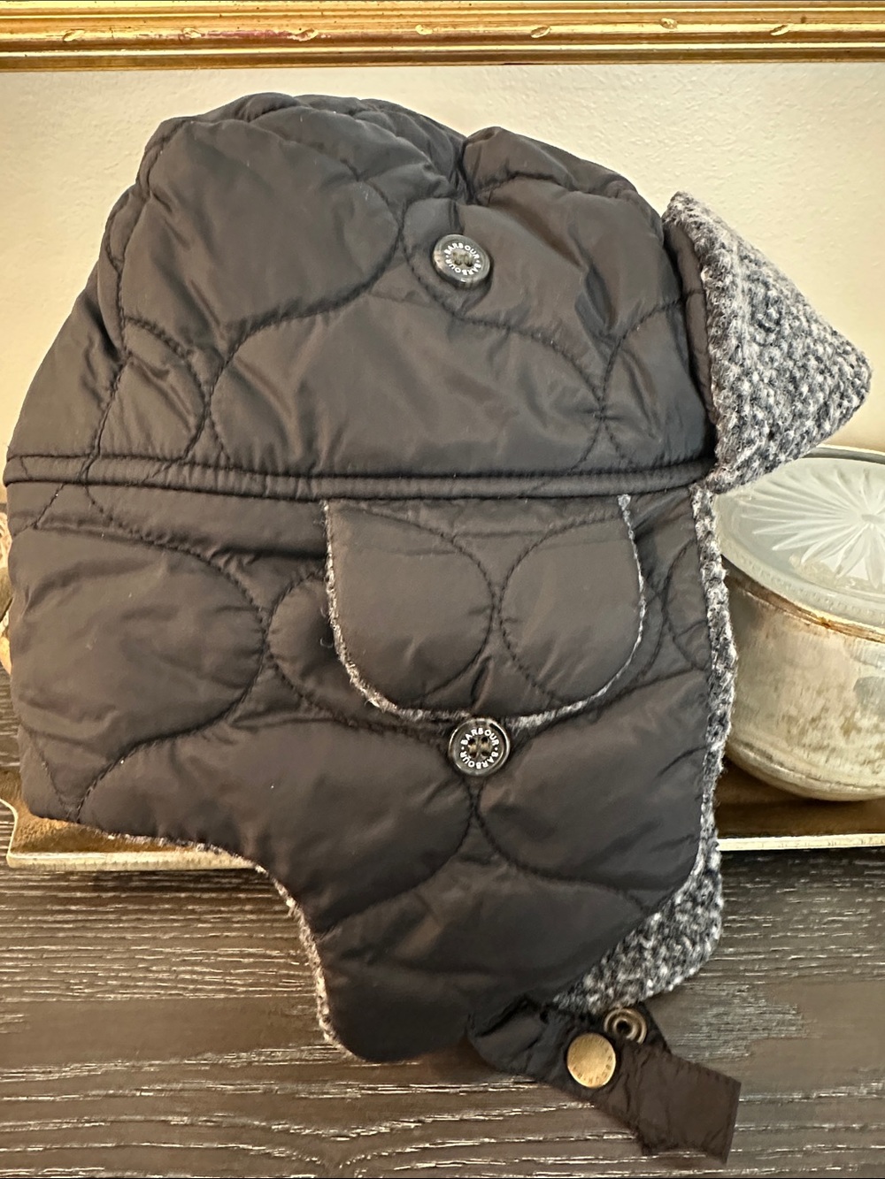 Barbour Sandby Quilted Trapper Hat, Medium